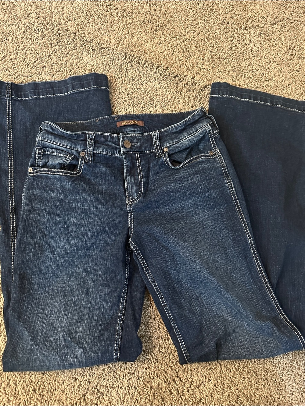 Shyanne Women's Dark Blue Wide Leg Jeans